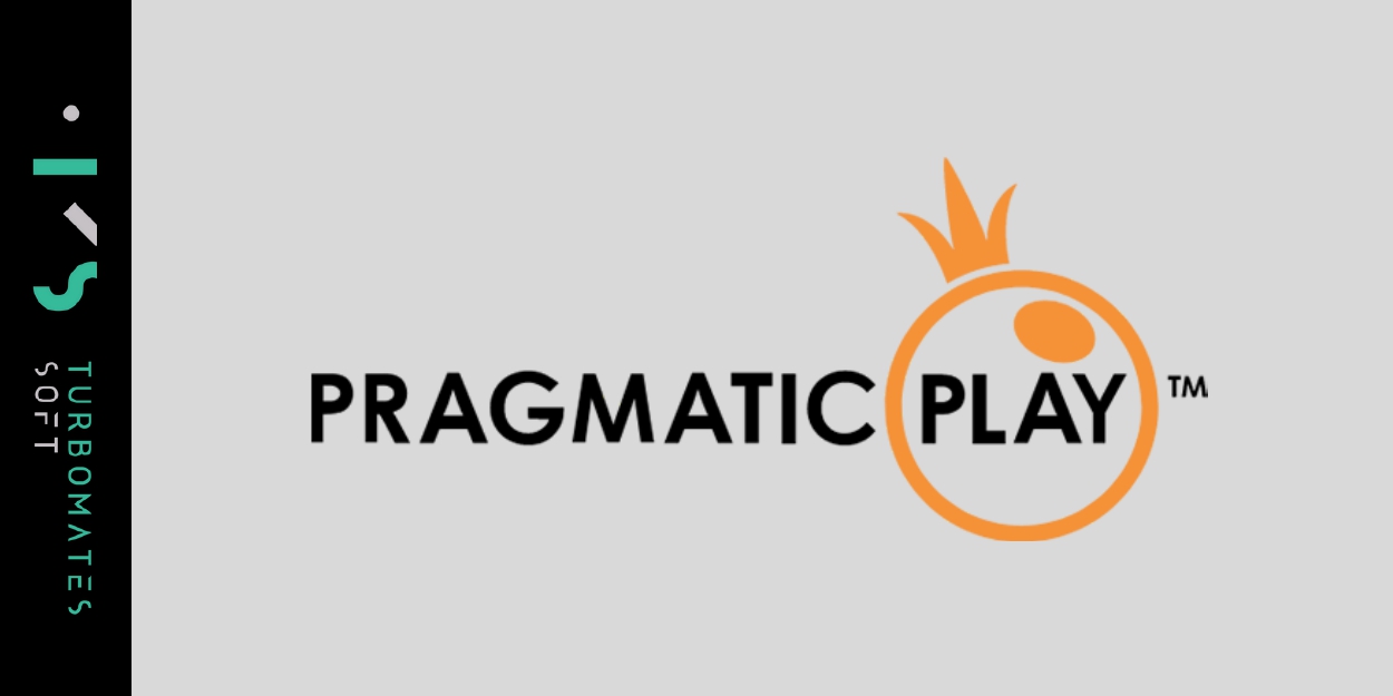 Logo of Pragmatic Play featuring an orange ring with a flame-like design on top, encompassing a stylized, playful orb, next to the black capitalized text 'PRAGMATIC PLAY™' on a grey background.