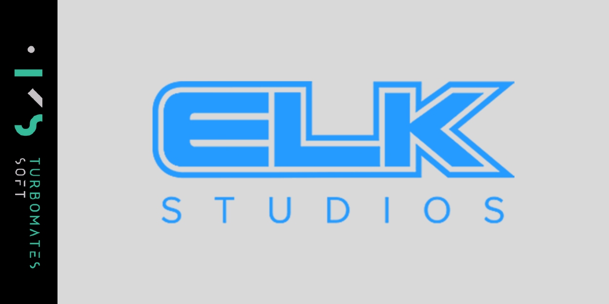 ELK Studios logo with stylized blue letters 'ELK' above smaller text 'STUDIOS' on a light grey background.